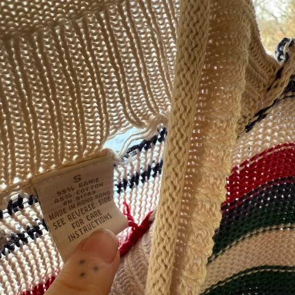 Vintage Striped Multicolor Turtleneck Sweater - Picture 5 of 7